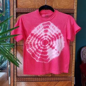 Vintage Tie Dye Crop Tee Handmade Vinyl Record Kids